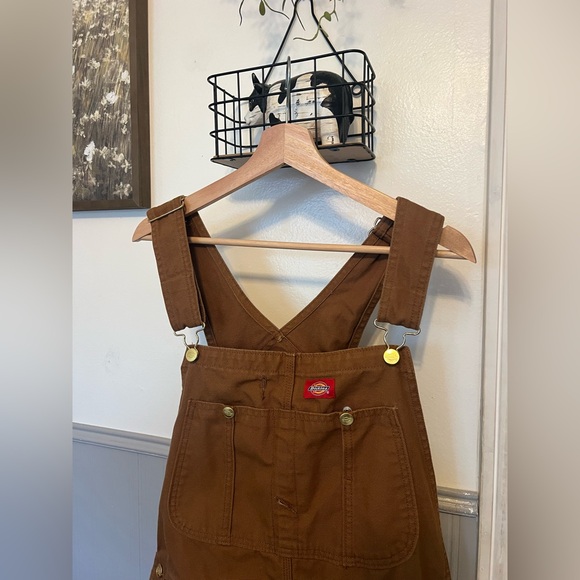 Dickies Bib Overalls / Brown Duck / Workwear / Size: 34x24 - Picture 5 of 12